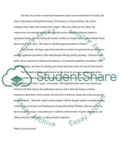 Reactions to Industrial Domination