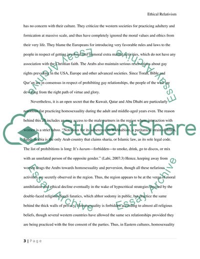 Philosophy Ethics: Ethical Relativism