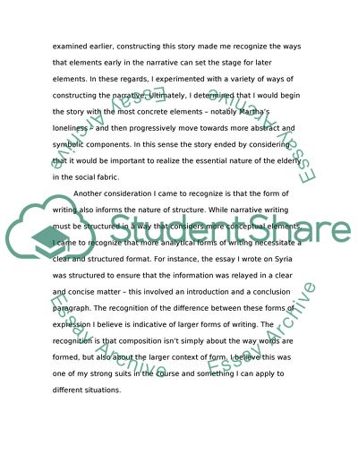 Constructing the Narrative: The Usefulness Composition Course