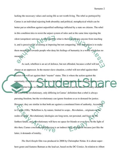 The Rebel, The Nihlist, and the Revolutionary in Batman the Dark Knight