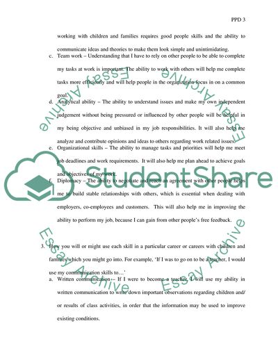 A Selection of Key Skills I Have Developed over Childhood