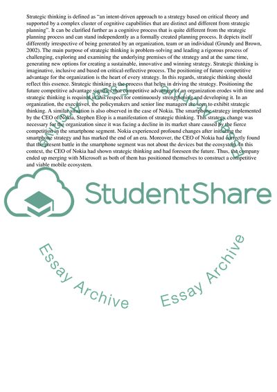 Strategic Management at Nokia