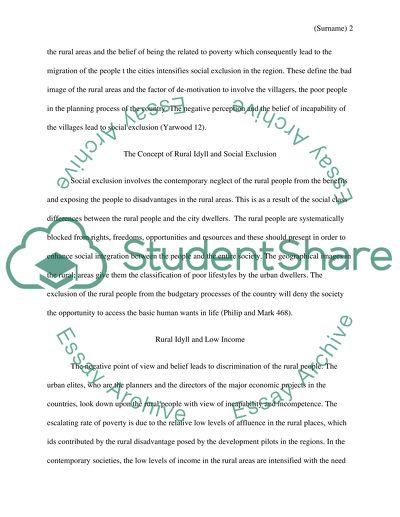 Rural Idyll and Social Exclusion