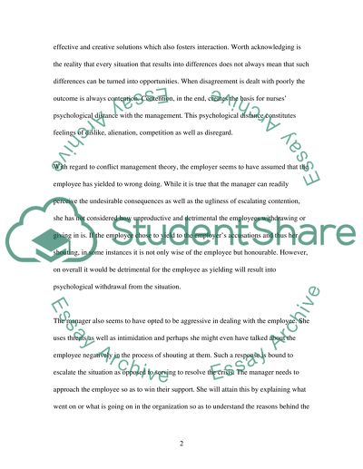 Conflict Management of Nursing