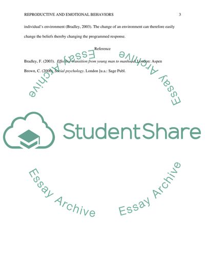 Reproductive and Emotional Behaviors