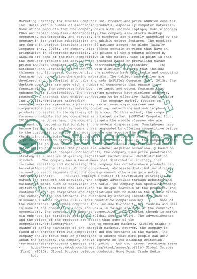 Unit 3 Assignment-Marketing Strategy (Asus Computers)