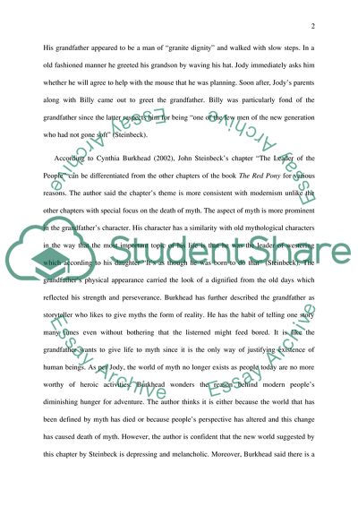 &quot;The Leader of the People&quot; by John Steinbeck