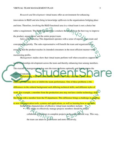 Virtual Team Management