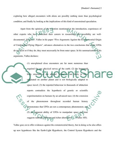 The Possibility of Extra-Terrestrial Life