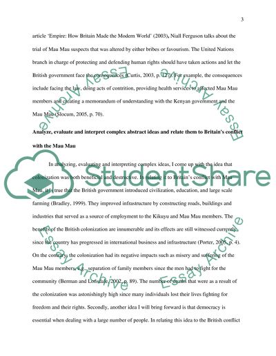 Britains conflict with the Mau