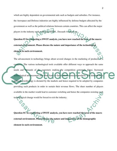 Swot Analysis and Macro External Environment
