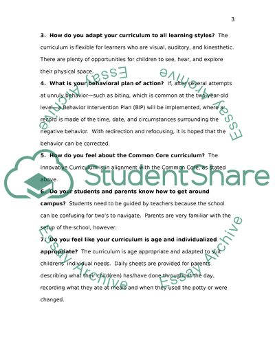 Curriculum for Young Children