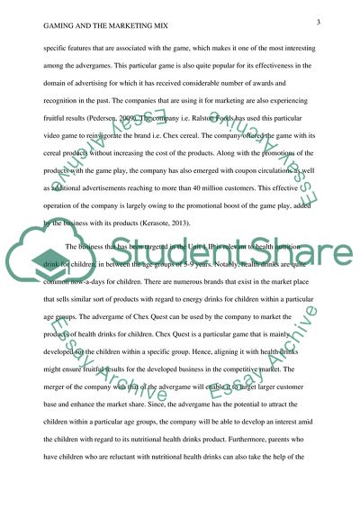 Gaming and the Marketing Mix