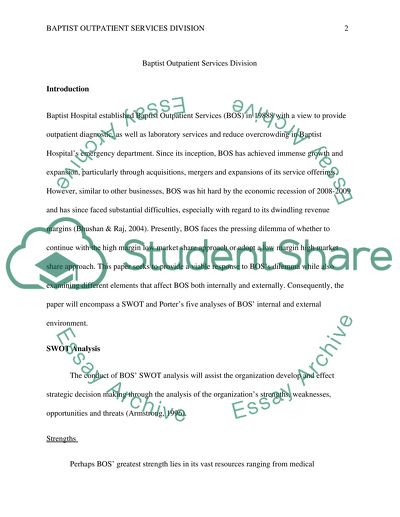 Baptist Outpatient Services Division