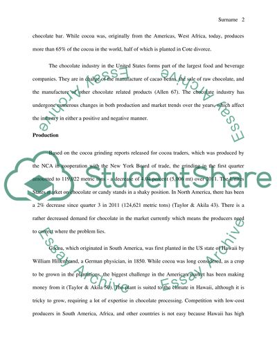 The United States Chocolate Industry Market