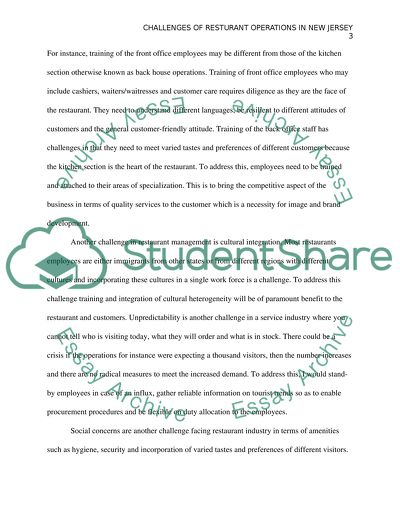 Challenges of restaurant operations in new Jersey