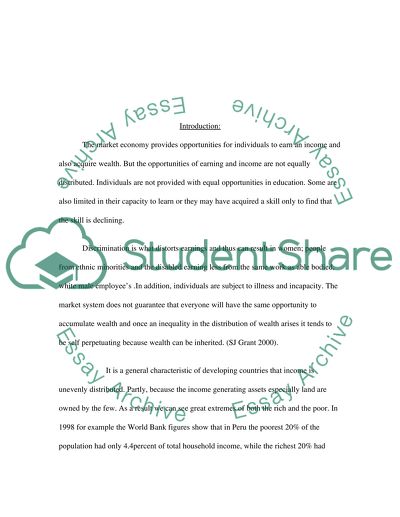 How Does the Distributional Role of the State Conflict with the Objective of Economic Efficiency