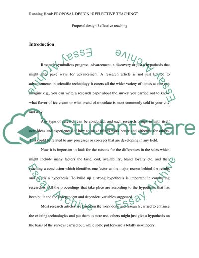 Reflective Teaching Practiced at the Higher Education Level