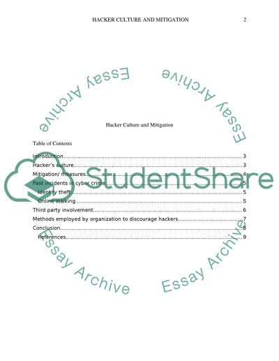 Methods Employed by Organization to Discourage Hackers