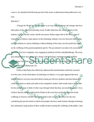 Change the World by George Packer