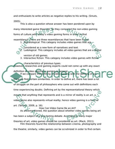 Official Recognition of Video Games