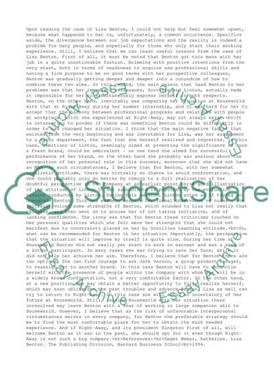 Job Expectations and Reality