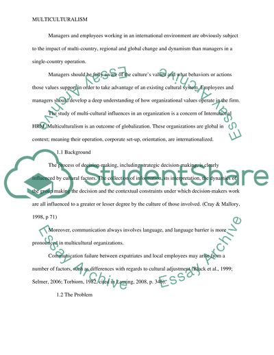 Multiculturalism and Other Factors That Affect Communication in a Project