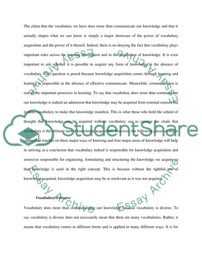 How Does the Vocabulary Shape What Humans Can Know