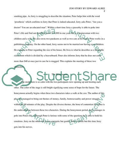 Zoo Story Analysis by Edward Albee