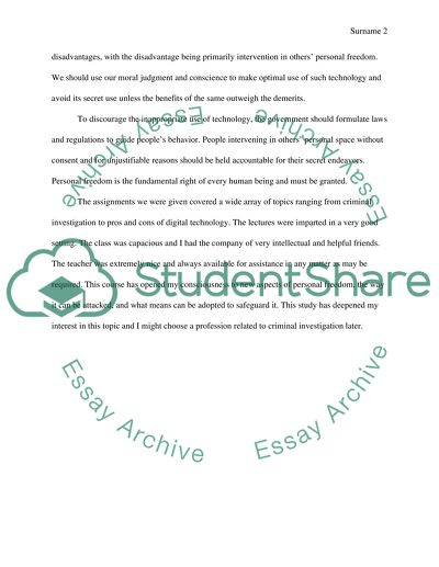 Reflection on the Learning Course