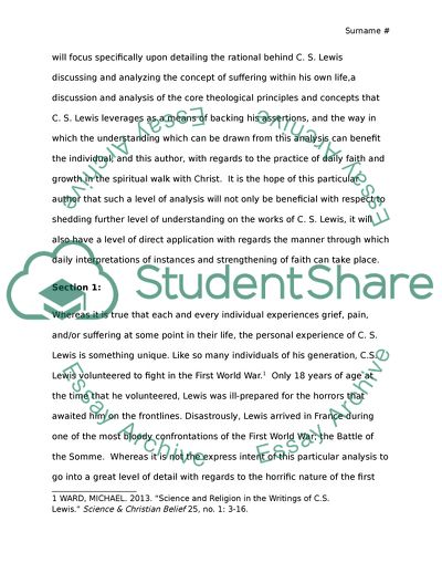 C.S. Lewis, Scripture and Spiritual Formation