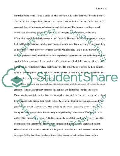 Doctor patient relationship essay