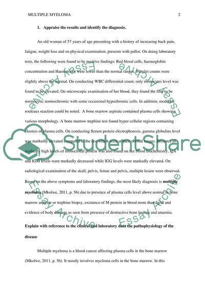 Multiple Myeloma and Related Serum Protein Disorders