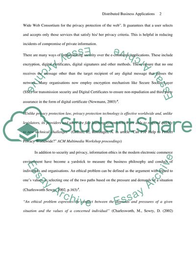 Distributed Business Application