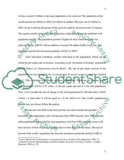 Human Population Ecology