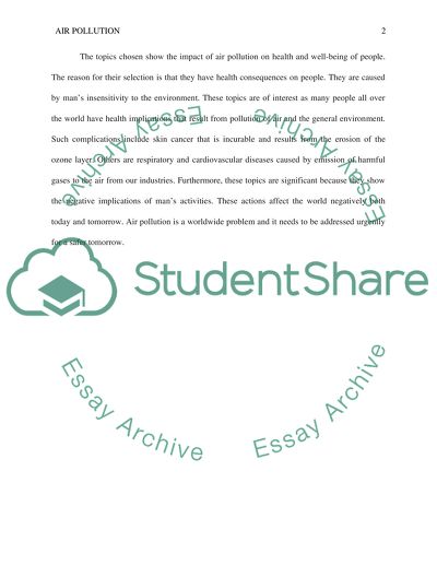 Five Air Pollution Topics