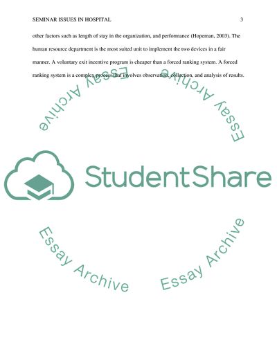 Seminar issues in hospital