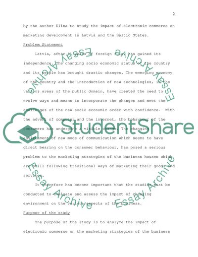 Impact of E-commerce on Marketing Development