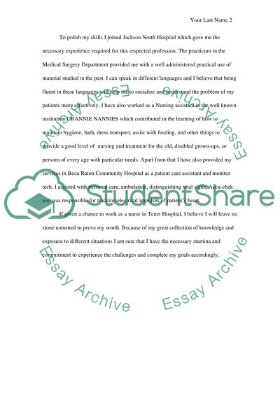 Why do you want to work at tenet Hospital