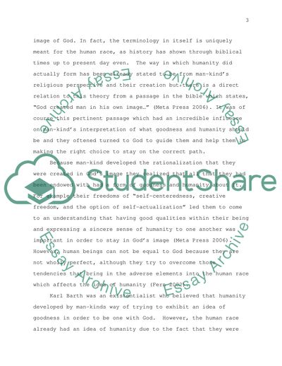 The Development of Humanity in Imago Dei