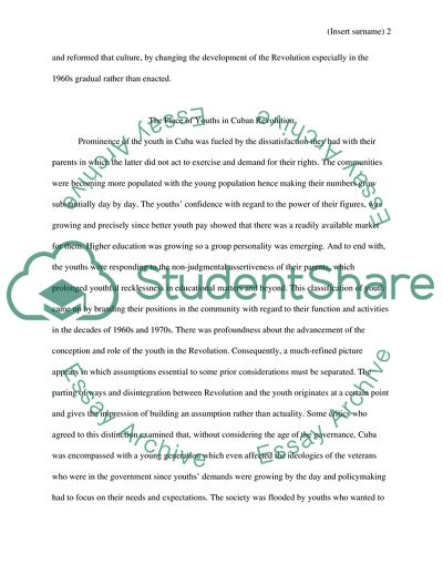 Youth in Cuban Anti-Revolution