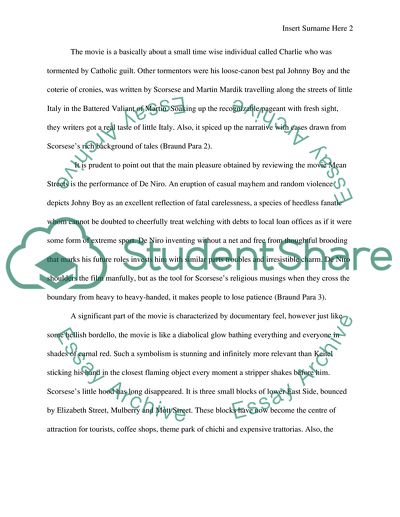 Mean Street movie analysis