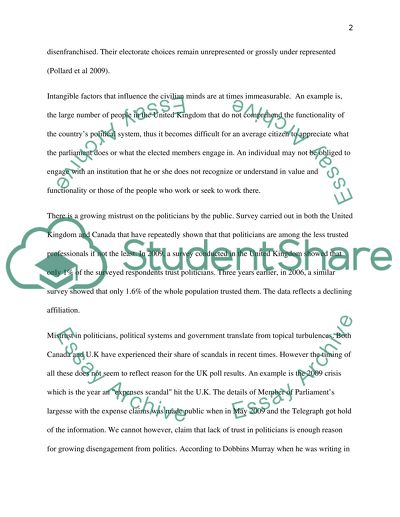 POLITICAL DISENGAGEMENT