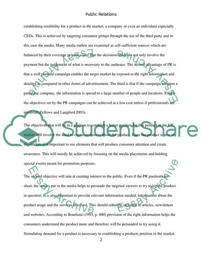 Objectives of Public Relations Campaigns