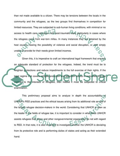 The UN High Commission on Refugees