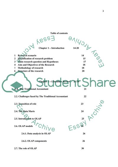 Impact of Data Warehousing and OLAP Models on Management Accounting