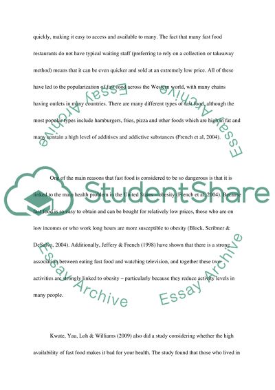 Why Fast Foods Can Be Bad For Your Health