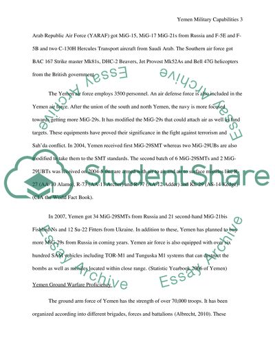 Critical analysis of Yemens current Military Capabilities
