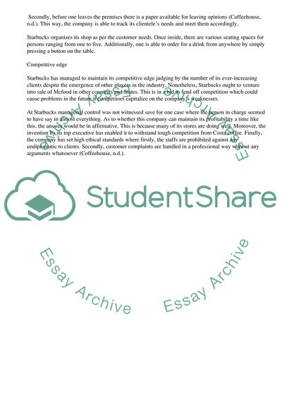 Starbucks Coffee Company Onesite Visit