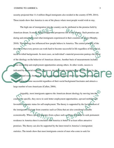 Coming to the land of oppurnity